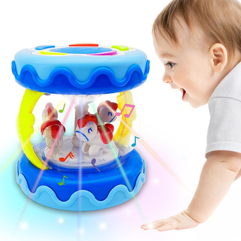 LDRYWW Baby Girl Toys Hand Drum Baby Rotating Musical Light Up Sensory Activity