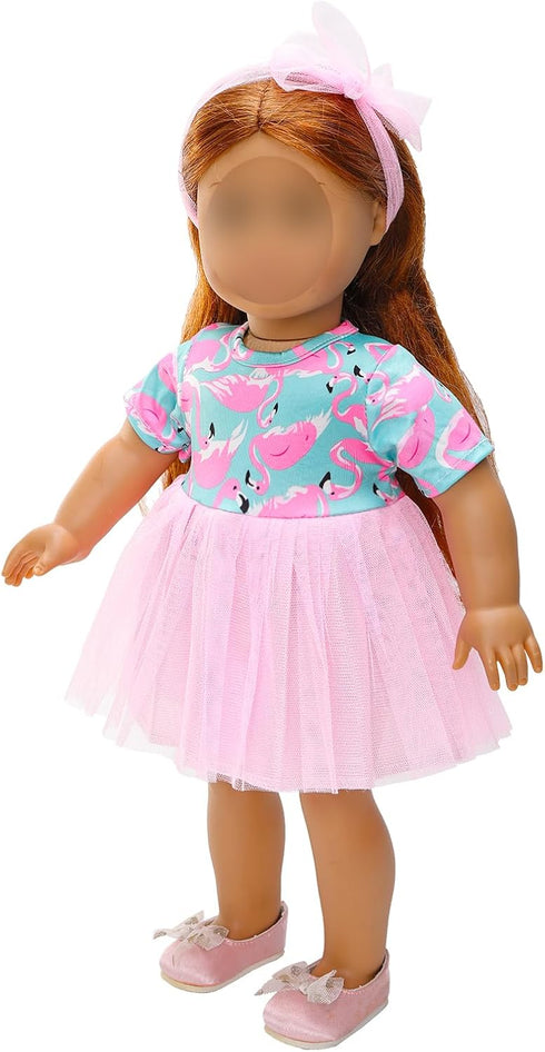 BARWA 18 inch Girl Dolls Clothes and Accessories, Mermaid Tutu Dress, Outfits, Swimsuit, Underwear