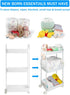 3-Tier Volnamal Diaper Caddy Organizer, Movable Diaper Cart with Wheels, Newborn Essentials Must Haves, Diaper Caddy