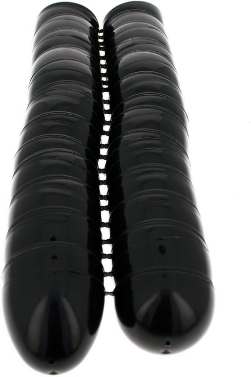 Set 24 2.25 Inches of Glossy Black Plastic Easter Eggs