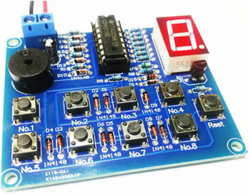 CD4511 DIY Eight-Way Digital Display Answering Machine Kit for Training Electronic Production Skills Competition