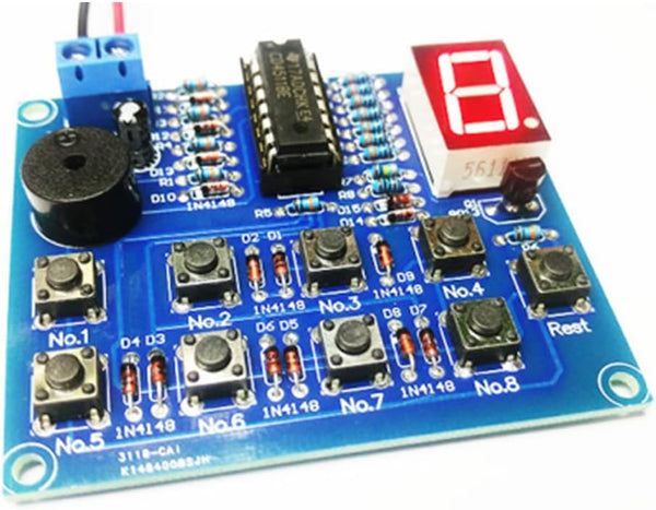 CD4511 DIY Eight-Way Digital Display Answering Machine Kit for Training Electronic Production Skills Competition