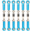 RC Pull Rod Set, 6Pcs Adjustable Aluminum Alloy Turnbuckle Links for RC Hobby Car Model (Blue) Plastic Push Rods
