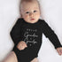 listery Grandparents Announcement Baby Bodysuit - Hello Grandma and Grandpa Design