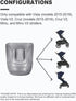 Taheng 2 Pack - Stroller Cup Holder, Baby Cup Holder Compatible with UPPAbaby Vista, Cruz and Minu Strollers Fits Most