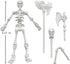 QWZFirst T13 5.12-in Sets (1pcs) Skeleton Action Figure, Movable Articulated Human Skeleton, Action Figure Wearing
