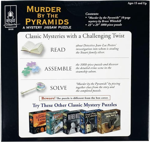 Murder Mystery Party - Classic Jigsaw Puzzle, Murder by The Pyramids, 1,000 Pieces