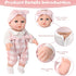 BDDOLL 12'' Playset 36 Baby Doll and Clothes Accessories with Feeding Bottle Pacifier First Baby Dolls for Toddlers