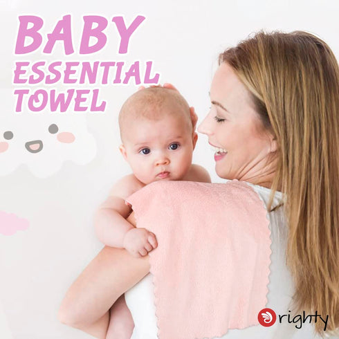 20 10 Inch 8 Pack Orighty Burp Cloths, Super Soft & Highly Absorbent Coral Fleece, x Gentle & Large Burp Rugs for Baby