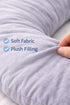 Generic 140x80cm Luxury U Shaped Body Pillow for Pregnancy - Soft Velvet Maternity Pillow for Sleeping & Nursing