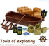 Money Treasure Chest City Bank Accessories, Building Block Pirate Ships, Maps, Dollar Gems, Bricks, and Cash Parts