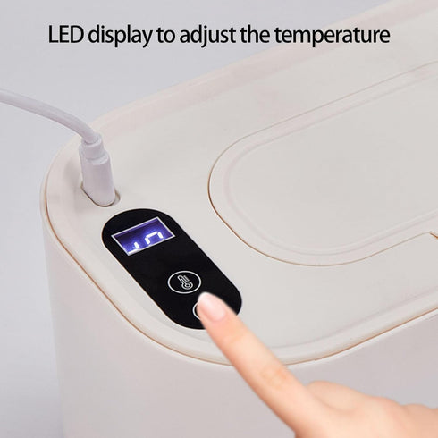 NOENNULL (4 Baby Wipe Warmer Constant Temperature Portable USB Powered Wet Wipe Warmer Dispenser for Home Car Outdoor