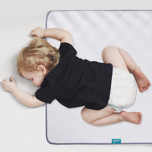 Waterproof Crib Mattress Protector 27" x 38", Washable Pee Pads for Kids,