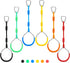 PELLOR Multi-Color Ninja Rings, Gymnastic Rings Backyard Playground Training Equipment Play for