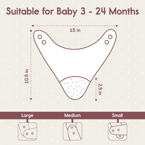 4-Pack Bazzle Baby Bandana Teething Bib Double layer Drool Bibs for Boys & Girls, Silicone Teether for Teething Relief