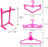 55PCS Doll Hangers for 12 Inch Dolls, Doll Clothes Accessories with 1 Display Rack
