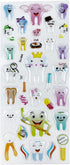 3D Cartoon Teeth Stickers, 12pcs Cute Tooth Paper Stickers for Kids Scrapbook
