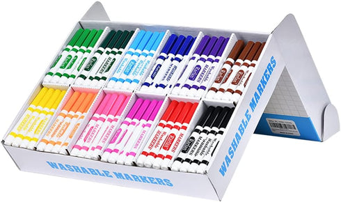 Rarlan pack, 12 240 Count Washable Markers Bulk, Markers for Kids, Bulk Colors