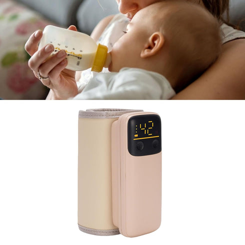 Semme 6 Settings 6000mAH Baby Bottle Warmer, Portable Breastmilk Warmer with LCD Screen Temperature Battery, for Travel