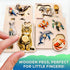 QUOKKA Wooden Puzzles for Toddlers 1-3 - 4 Set Animal and Birds Pegged Learning Toy for Kids Gift