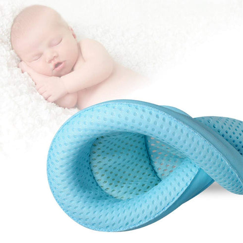 Baby Bath Seat, Infant Bathing Support Mat with Four Safety Support Corners, Comfortable Mesh for Newborn - Blue