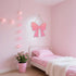 KOYILTD Pink Bow Decor Cute Bow Wooden Hanging Sign Pink Room Decoration Wooden Coquette Wall Art Preppy Room Decor