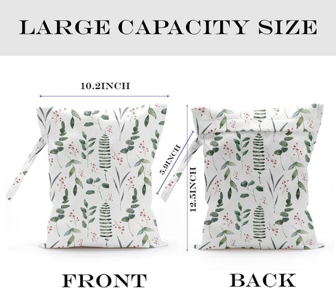 2 Pcs Wet Bag, Wet Dry Bag for Swimsuit, Travel, Beach, Diapers, Cheetah Leopard Print Gift