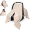 Baby Car Seat Cover - Muslin Infant Canopy with Peekaboo Opening, Unisex Large Universal Fit for Newborns