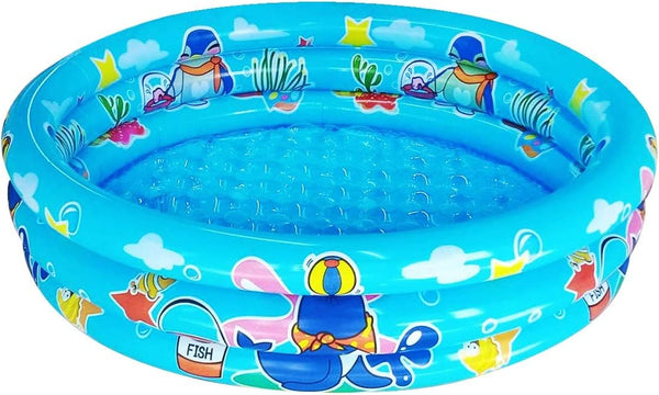 3 Rings Kiddie Pool for Toddler, 48X12Kids Swimming Pool, Inflatable Baby Ball