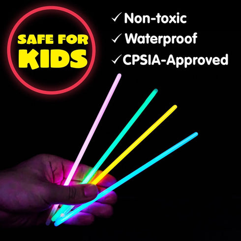 JOYIN 300 Pack Glow Sticks, 100ct 22'' Necklaces and 200 Pcs 8" Glow Sticks with Connectors for Halloween Party Favors