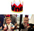Mickey Theme 1st Birthday High Chair Banner & Party Crown/Hat, Felt Fabric Sign