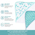 Set 23-Piece Set, Spasilk Bath Hooded Towels & Washcloths for Babies, Gift Green Dots