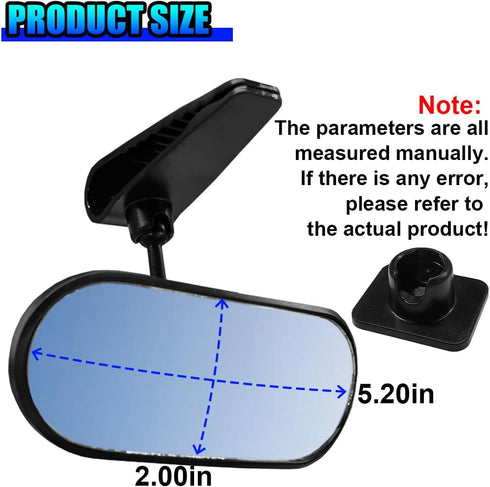 Deaelf 360 Baby Car Mirror Rear Facing, Adjustable HD Wide Angle Convex Mirror, Auto Interior Safety Rearview Mirrors