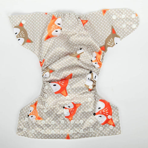 Sigzagor 2 7 to Years Old Junior Big Cloth Diaper Pocket Reusable Washable Baby Toddler (Dot Fox)