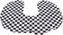 ZJchao Black Print Baby Nursing Pillow Cover U Shaped Washable Breatfeeding Slipcover for Moms (Black and White