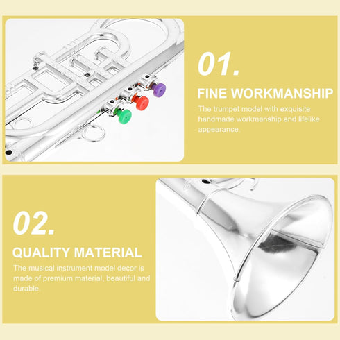 Trumpet Musical Wind Model - Trumpet Horn Toy for Performance Prop and Early Education