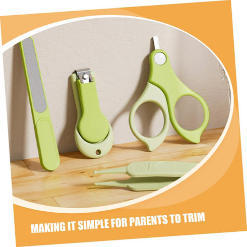 Set Nail Clipper for Newborns and Babies Nail Grooming Kit with Travel-Friendly Green Clippers for Healthcare