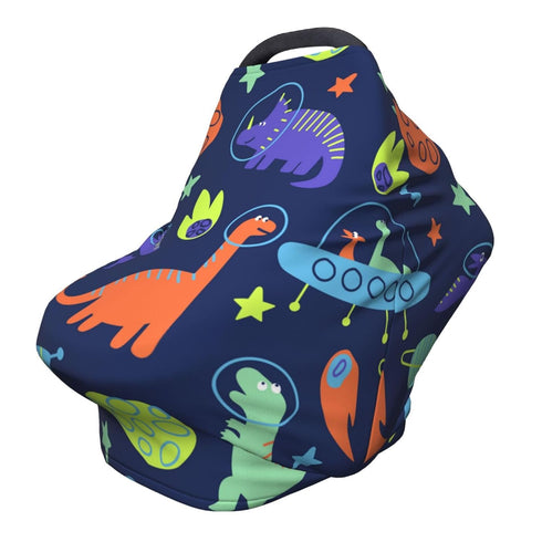 Schgap Dinosaurs Space Car Seat Covers for Baby, Nursing Cover Breastfeeding Baby Carrier