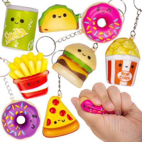 ArtCreativity Mini Squish Fast Food Toys, Set of 8, Slow-Rise Stress Relief