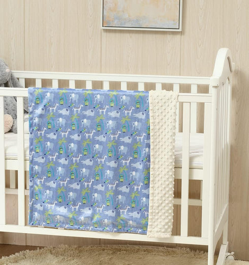 30x40 Inches CREVENT Silky Soft Baby Blanket for Boys Soft Plush Receiving Gift for Newborns Toddlers Bedding - Zoo