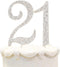 Bling Crystal Rhinestone 21 Birthday Cake Topper, Best Keepsake for 21st Party Decorations
