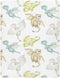 CHUROUSY Cute Fiery Dragon Crib Sheets for Boys Girl Watercolor Cartoon Little Dragons