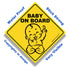2023 Design - Baby on Board Sticker Sign (3 Pack), Baby Car Decal, US Department of Transportation Recommended Color &