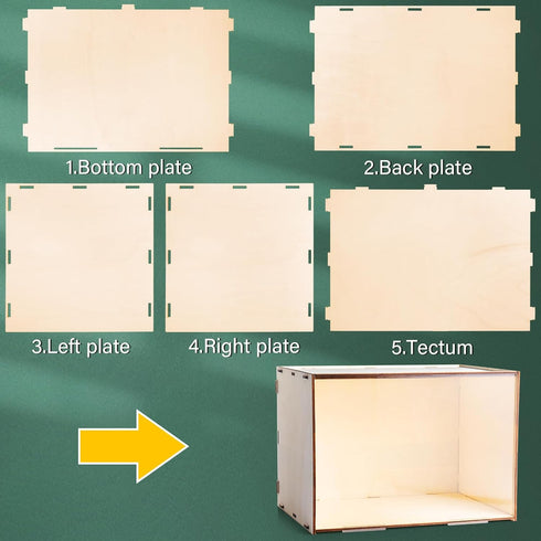 Memorywuu 15.8'' 11'' 11'' Wooden Diorama Box Large Display Case x x Wood Display Case Deep Shadow Box Frame