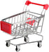 kxkxvovo Mini Shopping Cart, Red, Durable, Perfect for Role Play, Storage, and Decor