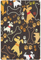 ATTX Fitted Crib Sheet Cute Cartoon Dog Paw Bone Baby Sheets for