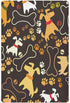 ATTX Fitted Crib Sheet Cute Cartoon Dog Paw Bone Baby Sheets for