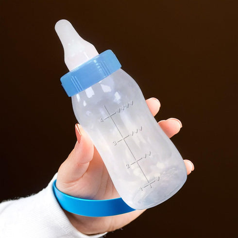 11.12" 4.25" (1 Count) Blue Baby Plastic Bottle Bank - x - Perfect for Baby Showers & Gender Reveal Celebrations