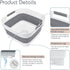 2.4 Gal(9L) Collapsible Wash Basin with Drain Plug,Dishpan for Soaking Baby Bottles,Portable Sink Tub,Ice Beverage Tubs