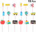 18pcs Back To School Cupcake Topper Dessert Fruit Cake Picks, Classroom Welcome Party Decoration